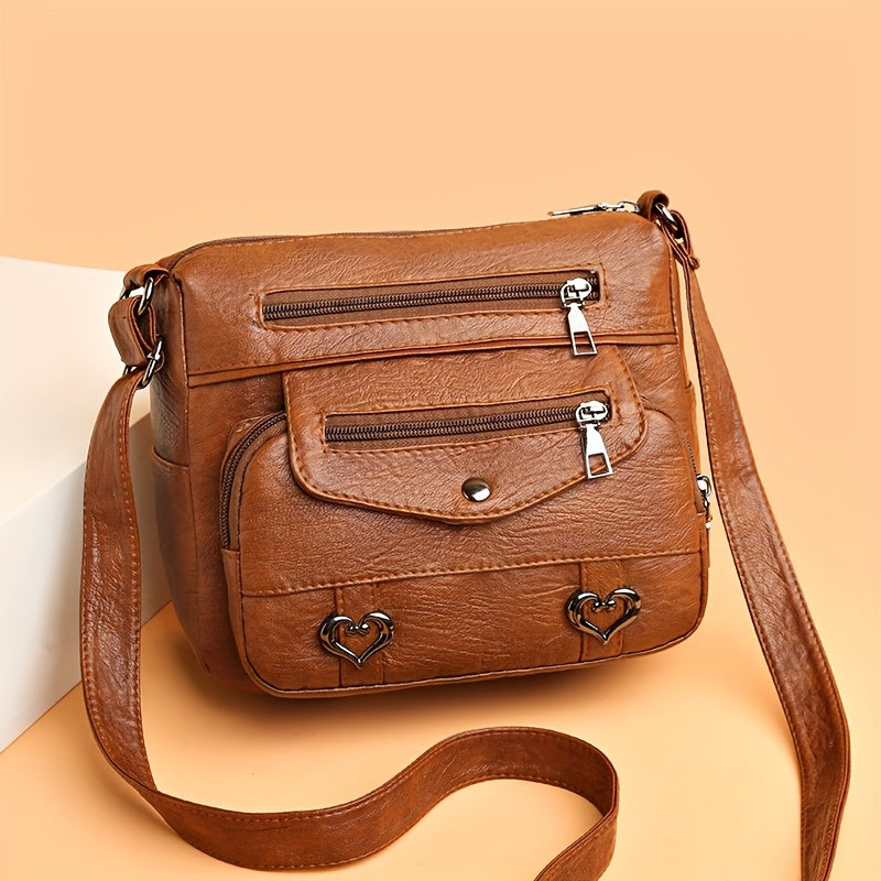 HeartCharm Crossbody Bag