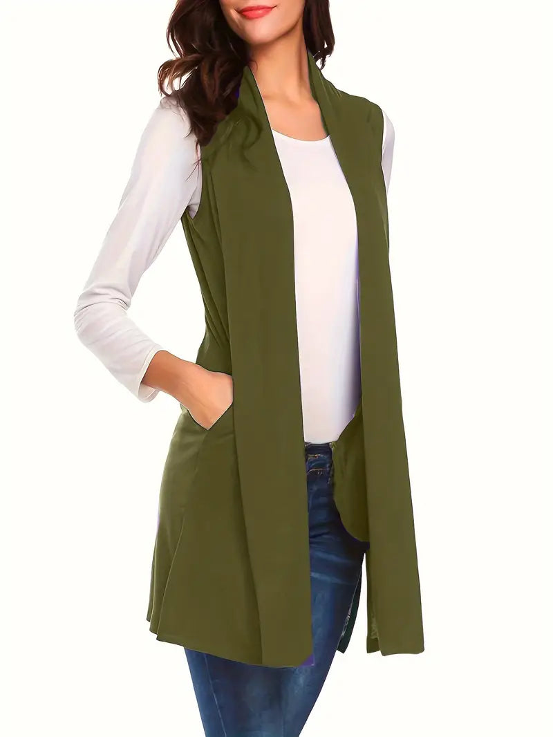 Riley – Open Front Long Vest