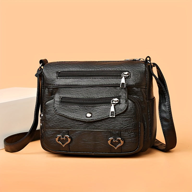 HeartCharm Crossbody Bag