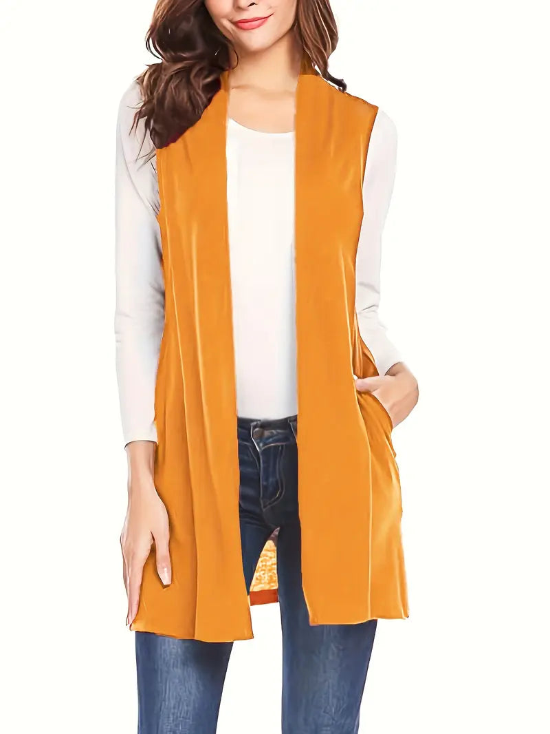 Riley – Open Front Long Vest