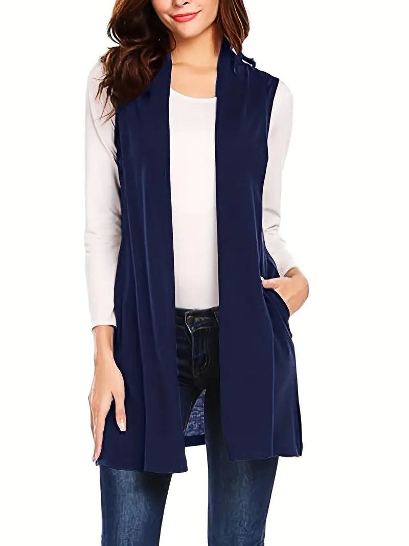 Riley – Open Front Long Vest