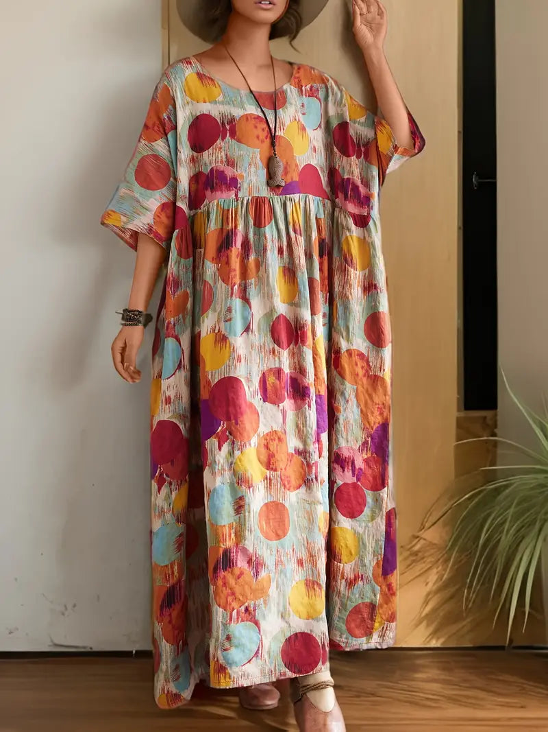 Women's Plus Size Bohemian Maxi Dress