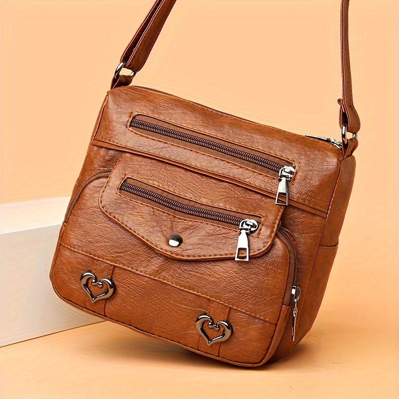 HeartCharm Crossbody Bag