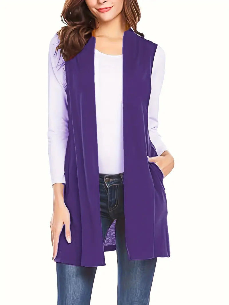 Riley – Open Front Long Vest