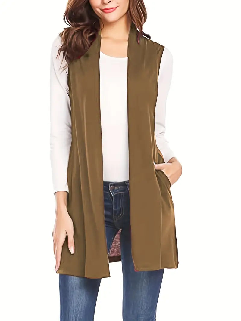 Riley – Open Front Long Vest