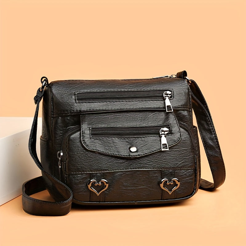 HeartCharm Crossbody Bag