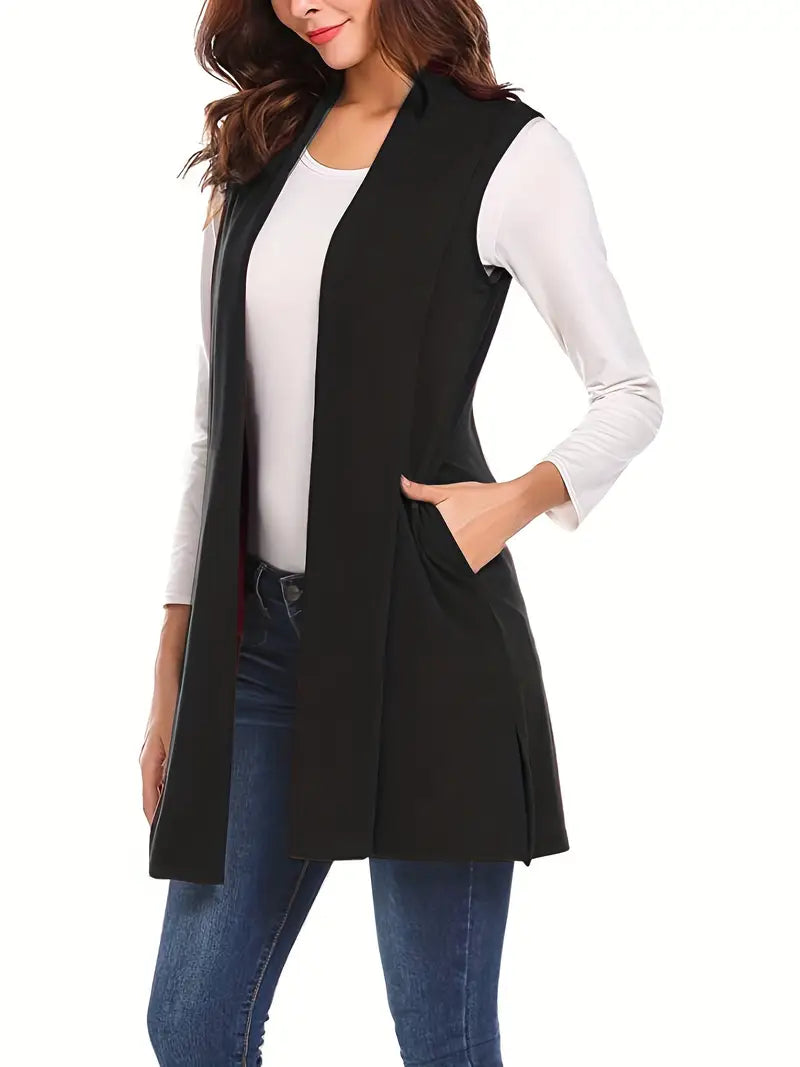 Riley – Open Front Long Vest