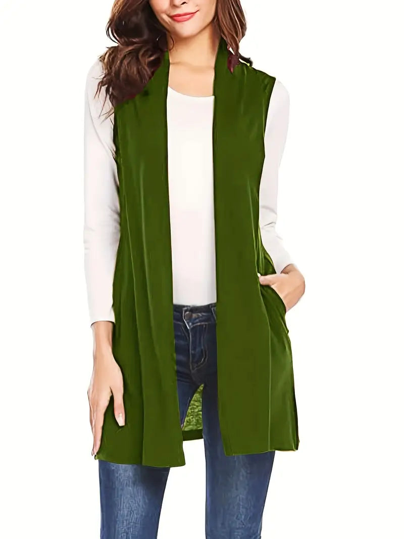 Riley – Open Front Long Vest