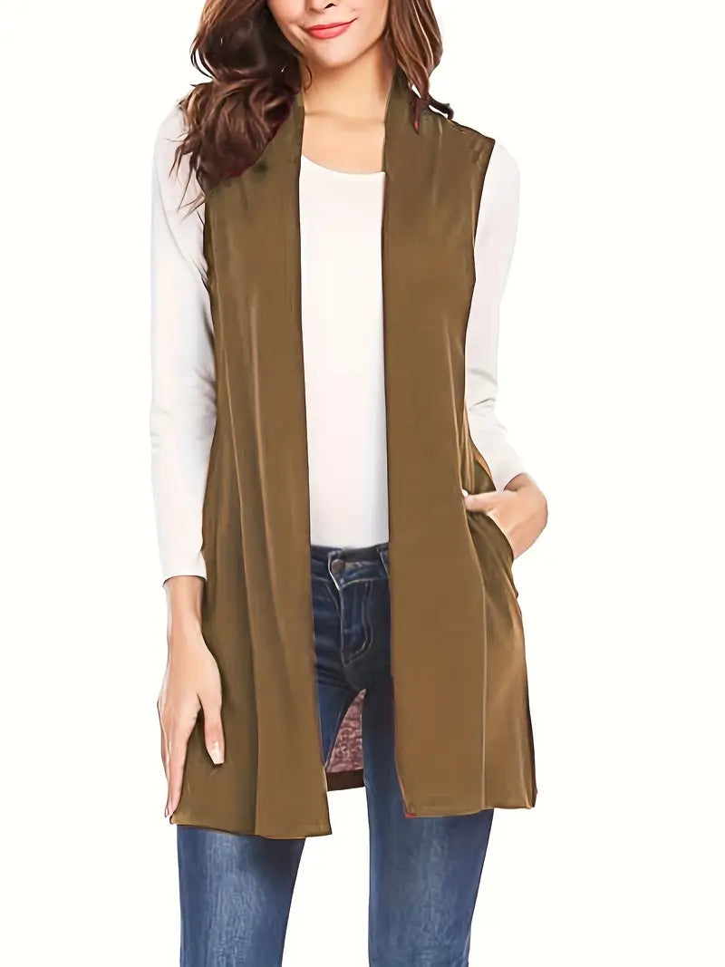 Riley – Open Front Long Vest