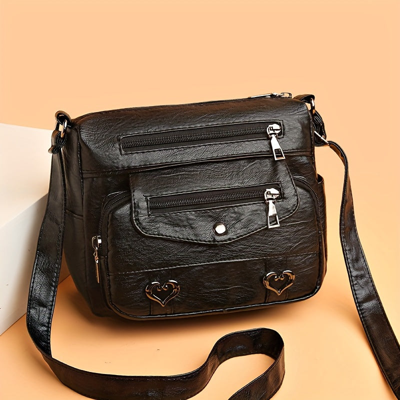 HeartCharm Crossbody Bag