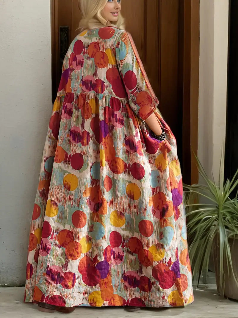 Women's Plus Size Bohemian Maxi Dress