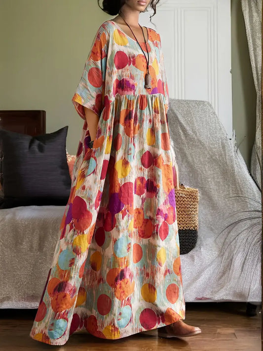 Women's Plus Size Bohemian Maxi Dress