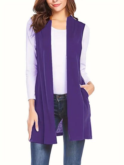 Riley – Open Front Long Vest